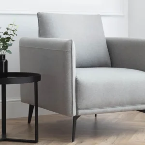 Julian Bowen Rohe Platinum Fabric Armchair