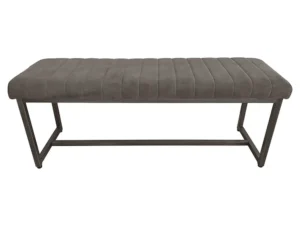 Julian Bowen Brooklyn 121cm Charcoal Grey Faux Suede Dining Bench