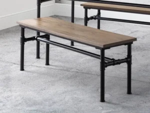 Julian Bowen Carnegie 120cm Mocha Elm Dining Bench