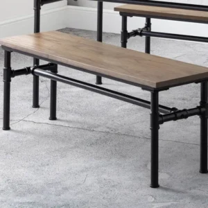 Julian Bowen Carnegie 120cm Mocha Elm Dining Bench