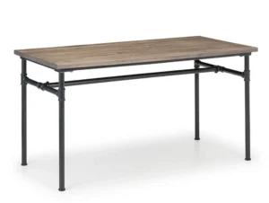 Julian Bowen Carnegie 140cm Mocha Elm Dining Table