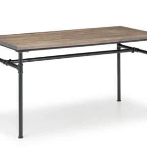Julian Bowen Carnegie 140cm Mocha Elm Dining Table