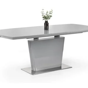 Julian Bowen Como 160cm Grey High Gloss Extending Dining Table