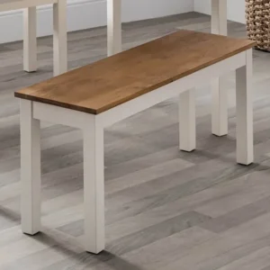 Julian Bowen Coxmoor 101cm Ivory and Oak Dining Bench