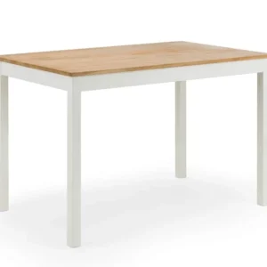 Julian Bowen Coxmoor 118cm Ivory and Oak Dining Table