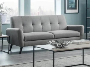 Julian Bowen Monza Grey Linen 3 Seater Sofa