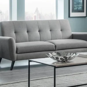 Julian Bowen Monza Grey Linen 3 Seater Sofa