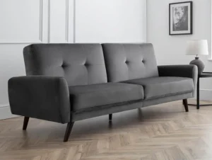 Julian Bowen Monza Grey Velvet Sofa Bed