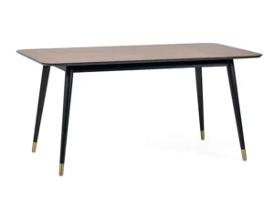 Julian Bowen Findlay 160cm Black and Walnut Dining Table
