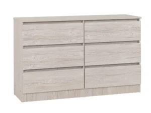 Seconique Malvern Urban Snow 3+3 Drawer Chest of Drawers