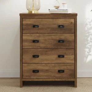 GFW Boston Knotty Oak Effect 4 Drawer Chest of Drawers