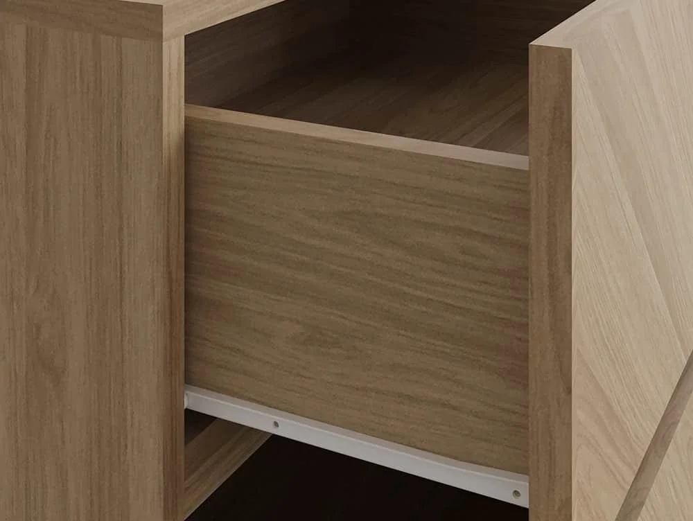 GFW Catania Euro Oak 3+3 Drawer Chest of Drawers - Image 4