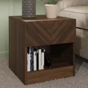 GFW Catania Royal Walnut 1 Drawer Lamp Table