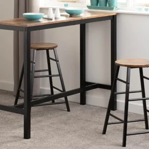 Seconique Athens Acacia and Black 2 Seat Bar Set