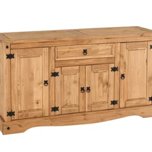 Seconique Corona Pine 4 Door 1 Drawer Sideboard