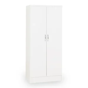 Seconique Nevada White High Gloss 2 Door Double Wardrobe