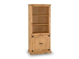 Seconique Corona Pine 2 Door Wooden Bookcase