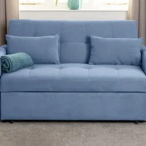 Seconique Chelsea Blue Fabric Sofa Bed