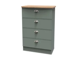 Welcome Victoria 4 Drawer Midi Chest of Drawers (Assembled)