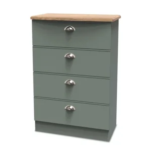 Welcome Victoria 4 Drawer Midi Chest of Drawers (Assembled)