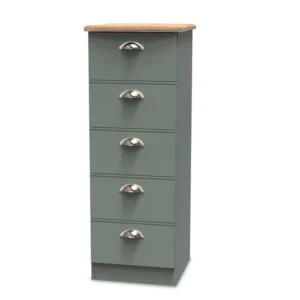 Welcome Victoria 5 Drawer Tall Narrow Chest of Drawers (Assembled)
