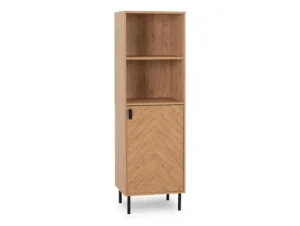 Seconique Leon Oak 1 Door Bookcase