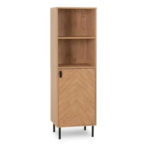 Seconique Leon Oak 1 Door Bookcase