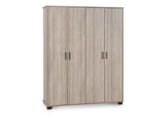 Seconique Oliver Light Oak 4 Door Wardrobe