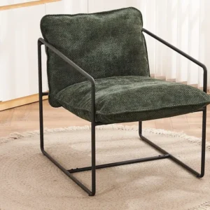 Seconique Tivoli Green Fabric Accent Chair