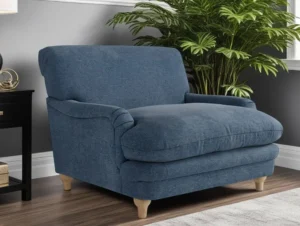 LPD Plumpton Denim Blue Fabric Chair