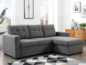 Kyoto Hampton Textured Weave Corner Sofa Bed
