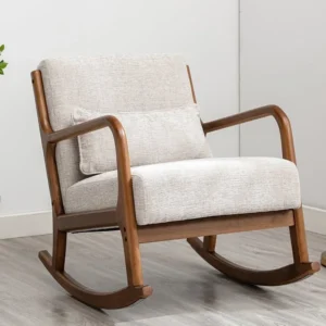 Kyoto Inca Natural Fabric Rocking Chair