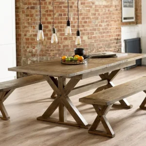 Julian Bowen Chatsworth 180cm Reclaimed Pine Extending Dining Table