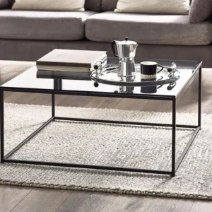 Julian Bowen Chicago Smoked Glass Square Coffee Table