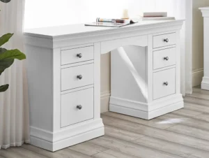 Julian Bowen Clermont Surf White 6 Drawer Dressing Table
