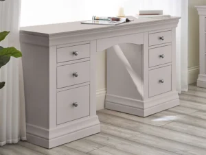 Julian Bowen Clermont Light Grey 6 Drawer Dressing Table