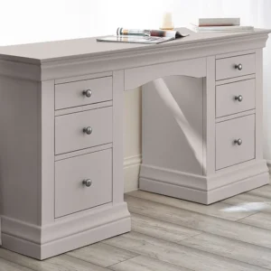 Julian Bowen Clermont Light Grey 6 Drawer Dressing Table