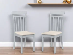 Julian Bowen Coast Set of 2 Grey Wooden Dining Chairs