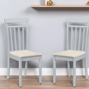 Julian Bowen Coast Set of 2 Grey Wooden Dining Chairs