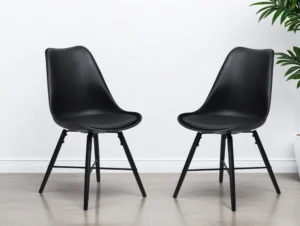 Julian Bowen Kari Set of 2 Black Dining Chairs