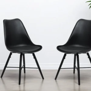 Julian Bowen Kari Set of 2 Black Dining Chairs