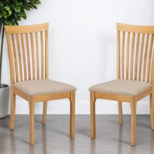 Julian Bowen Ibsen Set of 2 Oak Dining Chairs