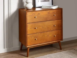 Julian Bowen Lowry Cherry Ash 3 Drawer Chest of Drawers
