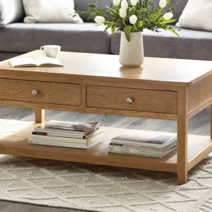 Julian Bowen Mallory Oak 2 Drawer Coffee Table