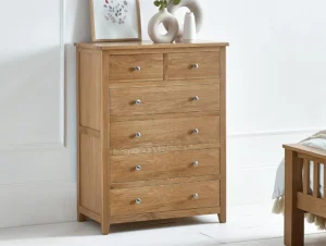 Julian Bowen Mallory Oak 4+2 Drawer Chest of Drawers