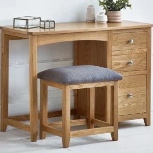 Julian Bowen Mallory Oak Single Pedestal Dressing Table Set
