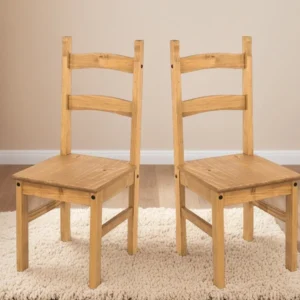 Core Corona Pine Set of 2 Solid Pine Chairs