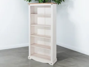Core Corona White and Pine Tall Bookcase