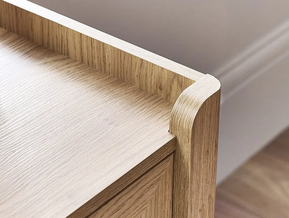 Julian Bowen Sydney Oak and Rattan Effect 3+3 Drawer Chest of Drawers - Image 5