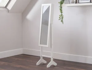 Julian Bowen Prima White Jewellery Storage Mirror